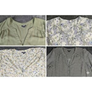 Torrid‎ Harper Blouse Top Lot of 4 Size 3 3X Georgette Roll Tab Sleeve  NWOT